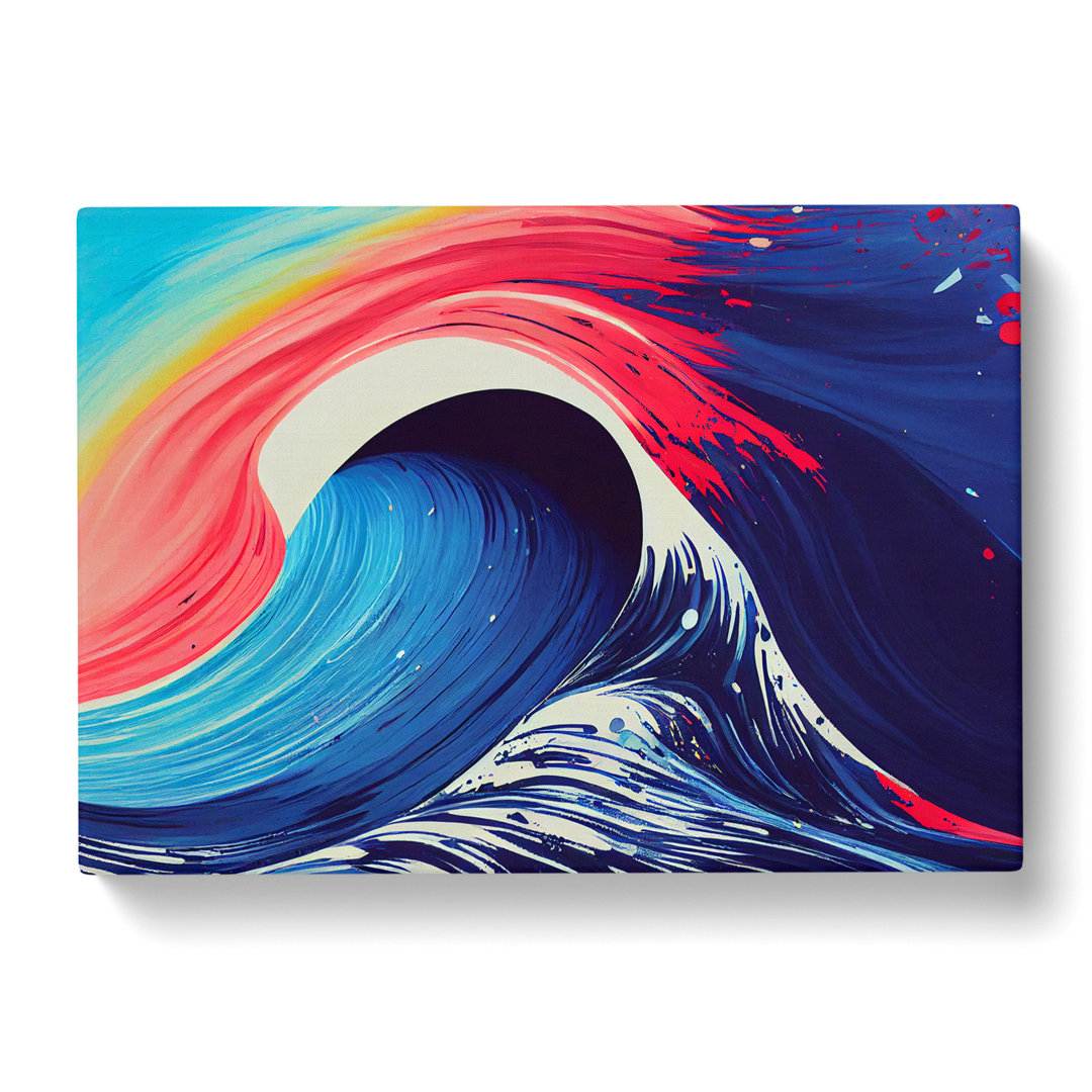 Paint Splash Ocean Wave Vol.3 Abstract - Wrapped Canvas