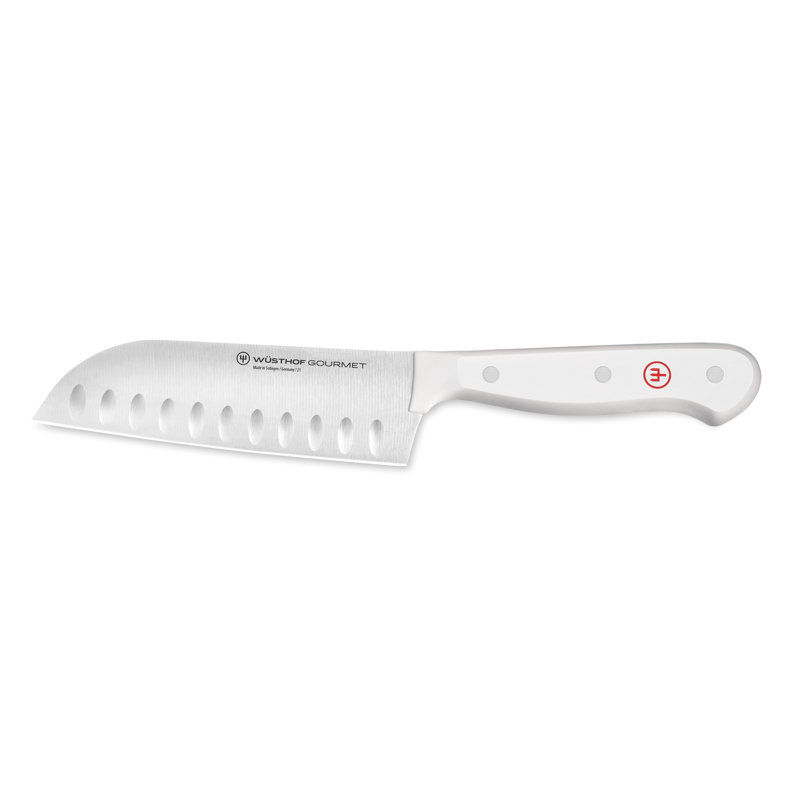WÜSTHOF Gourmet White 5" Santoku, Hollow Edge