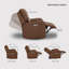 Ensemble de salon 3 pièces 5 fauteuils inclinables électriques avec console de rangement et port USB intégré-139900672