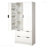 72" White Modern Fluted Kitchen Pantry Cabinet - 2 Large Drawers, 8-Door Spice Rack, Freestanding Organizer-1801122698