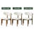 Modern 5/7 Pieces Dining Room Sets, Pre-Assembly Rectangular Dining Table Sets, Sintered Stone Tabletop Kitchen Dining Table Set With Upholstered PU Leather Chairs-504965100-504965099-504965014