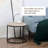HOMCOM Round Nesting Tables Set Of 2, Stacking Coffee Table Set With Metal Frame  ,