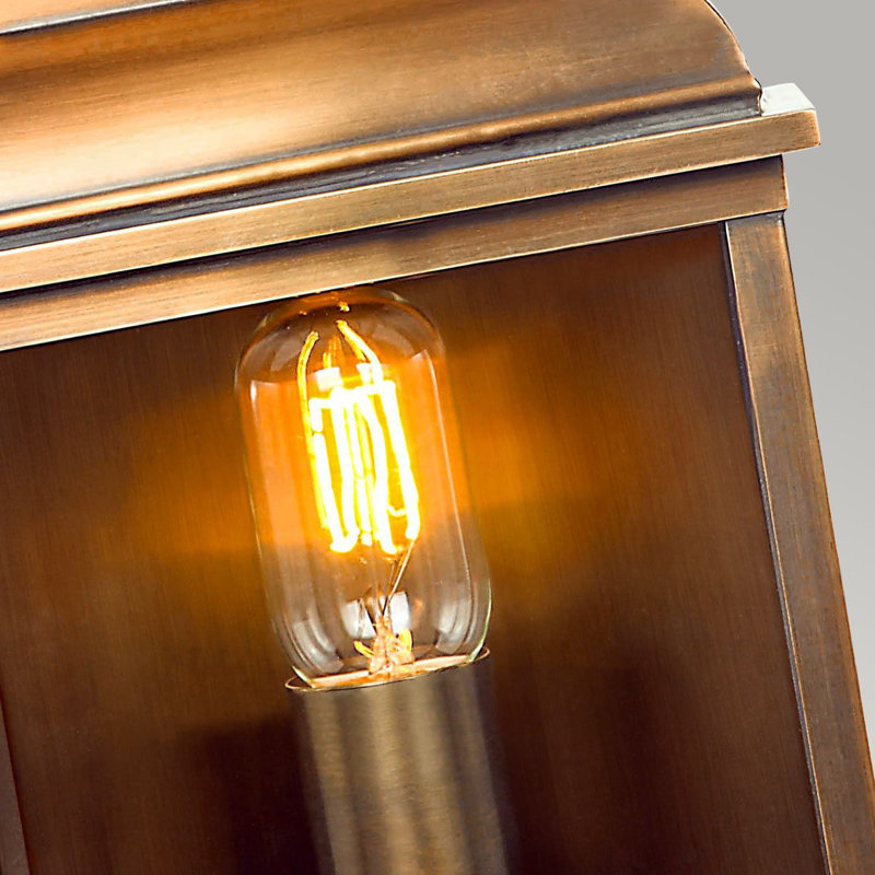 Baum Outdoor Wall Lantern, Solid Brass