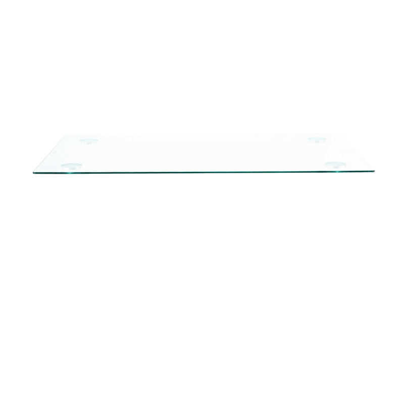 Accessoires de table en verre moderne et minimaliste - Comptoir rectangulaire trempé transparent Dia1300 * 800 * 8Mm