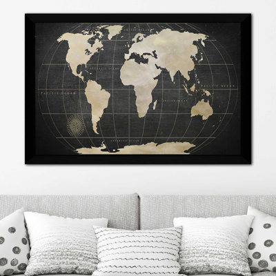 «Vintage World Map», impression