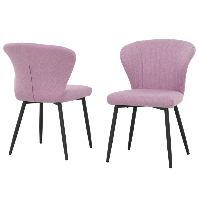 Sophia Pink Accent Dining Chair (set of 2), Pink