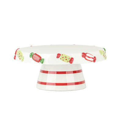 10 Strawberry Street Peppermint Cake Plate