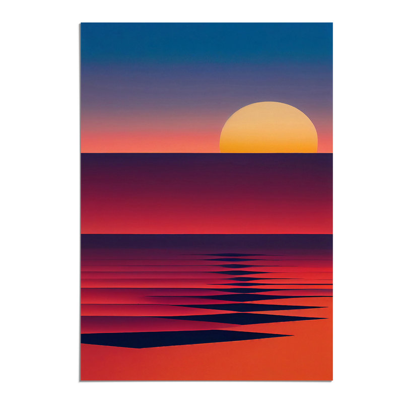 XV1022-4884X Unreal Sunset Abstract - Print, No Matte, 42cm H x 29.7cm W, Paper