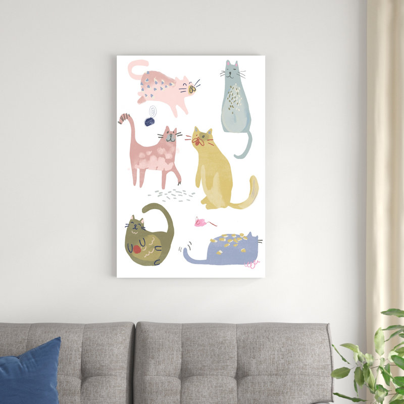 " Cat Squad IV ", 36" H x 24" W x 1.25" D