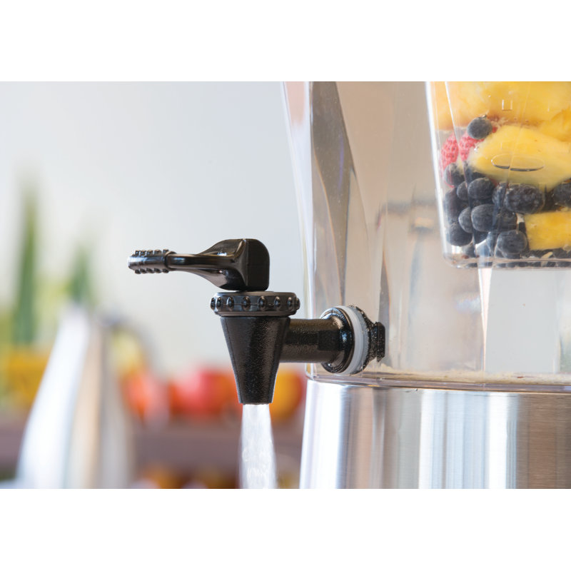 Service Ideas Beverage Dispenser with Optional Infuser Tube, NSF Certified, 23" H x 13.25" W x 14.75" D