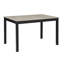 Ensemble de 5 pièces, table de salle à manger 48 pouces avec chaises d'appoint rembourrées en tissu gris 4 pièces, ensemble de mobilier de salle à manger moderne