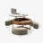 Espedita Round Lift-Top Coffee Table Set with Storage & 3 Ottomans