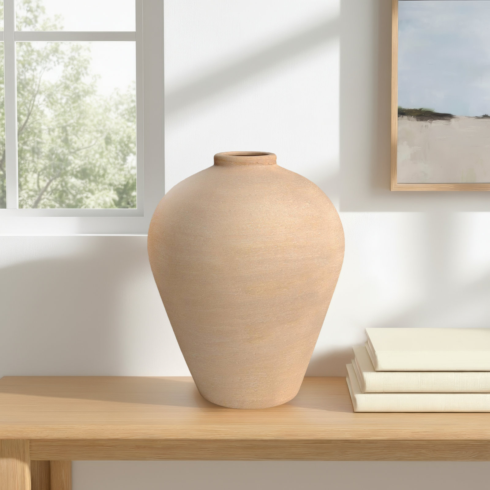 Felicie Ceramic Table Vase, 16.7" H x 13.75" W x 13.4" D
