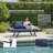 1 PCS Patio Wicker Side Foldable Bench