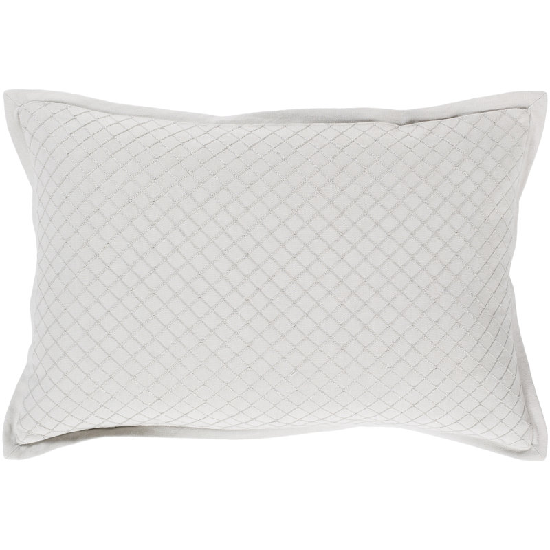 Hamden Geometric Cotton Throw Pillow, Poly Fill, Sea Foam