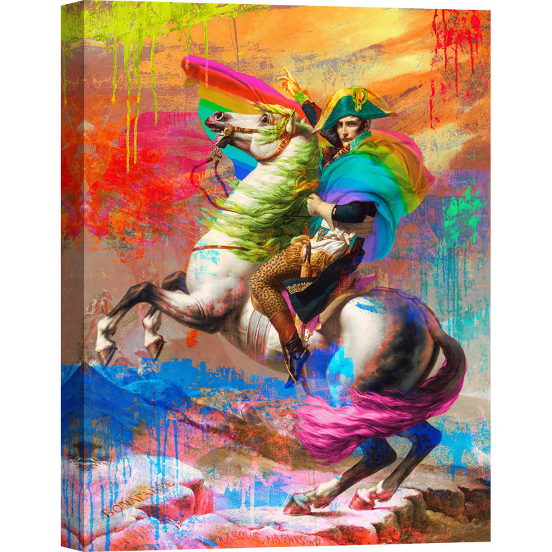 Napoleon 2.0 by Eric Chestier - Unframed Painting on Canvas, 100cm H x 70cm W x 4cm D