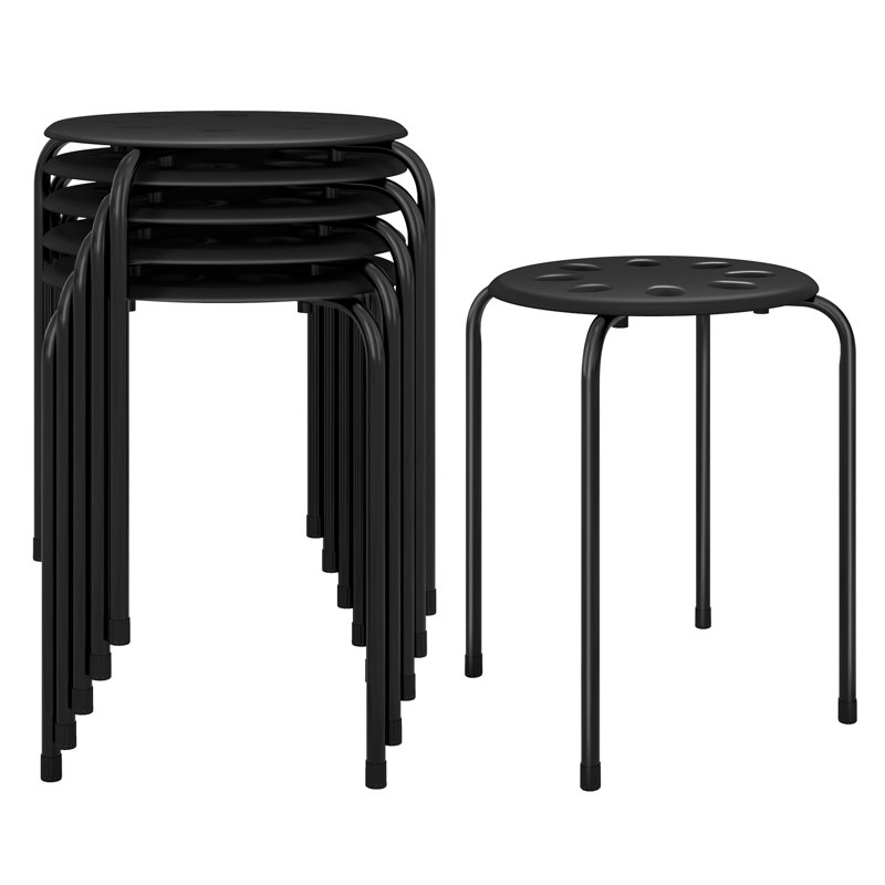 Tabouret court 17,5 "Ashar, Noir