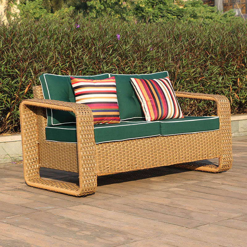 59.06'' Wide Rectangle Wicker Loveseat with Cushions