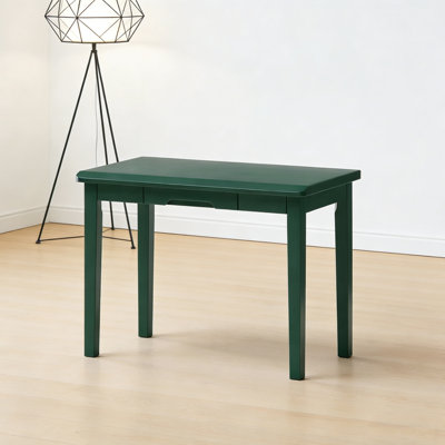 Emerald Green Storage Drawer Rubberwood Desk