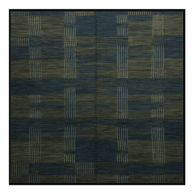 Tapis gris à carreaux lavable à la machine