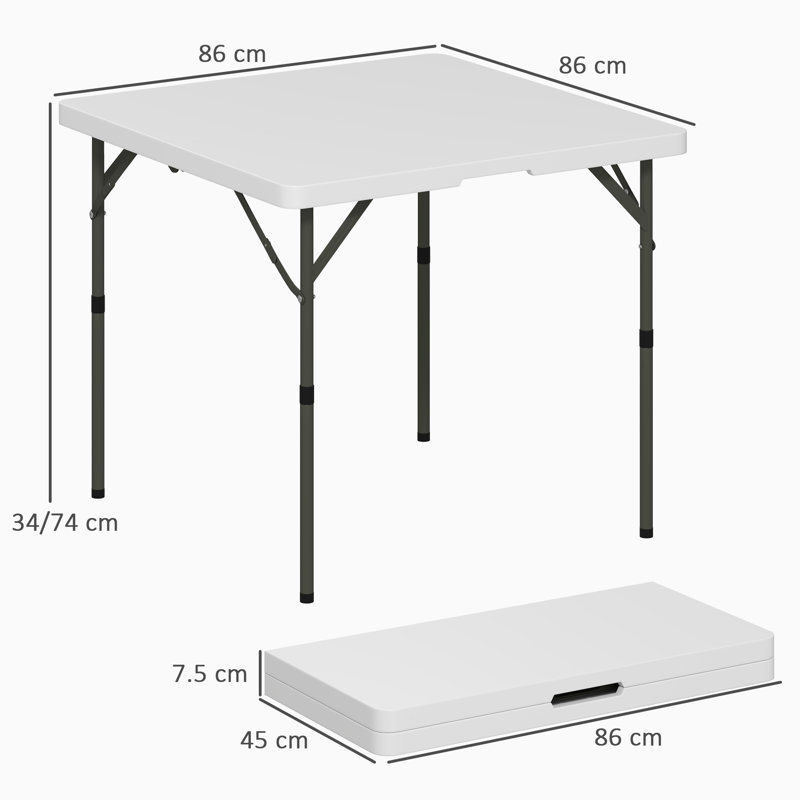 Rectangular 86cm L Outdoor Picnic Table, White