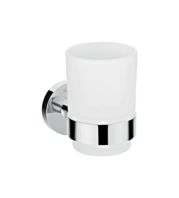 Hansgrohe Logis Universal Tumbler  4-Inch Modern  Accessories In Chrome, 41718000