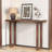 Solid Wood Console Table - 47.2 Inch Narrow Entryway Table, Walnut
