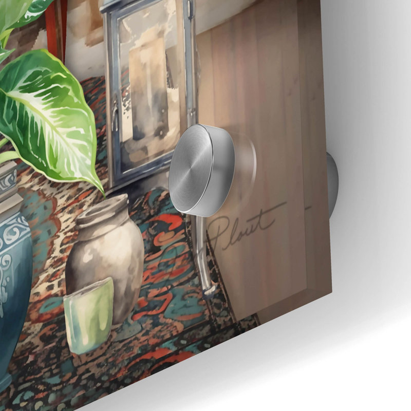 Art mural en verre "Room Decor D" par Jean Plout, H 24 po x l 36 po x P 0,2 po