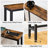 39.4" Skinny Console Table With Power Outlet, 5.9" Behind Couch Table With Charging Station