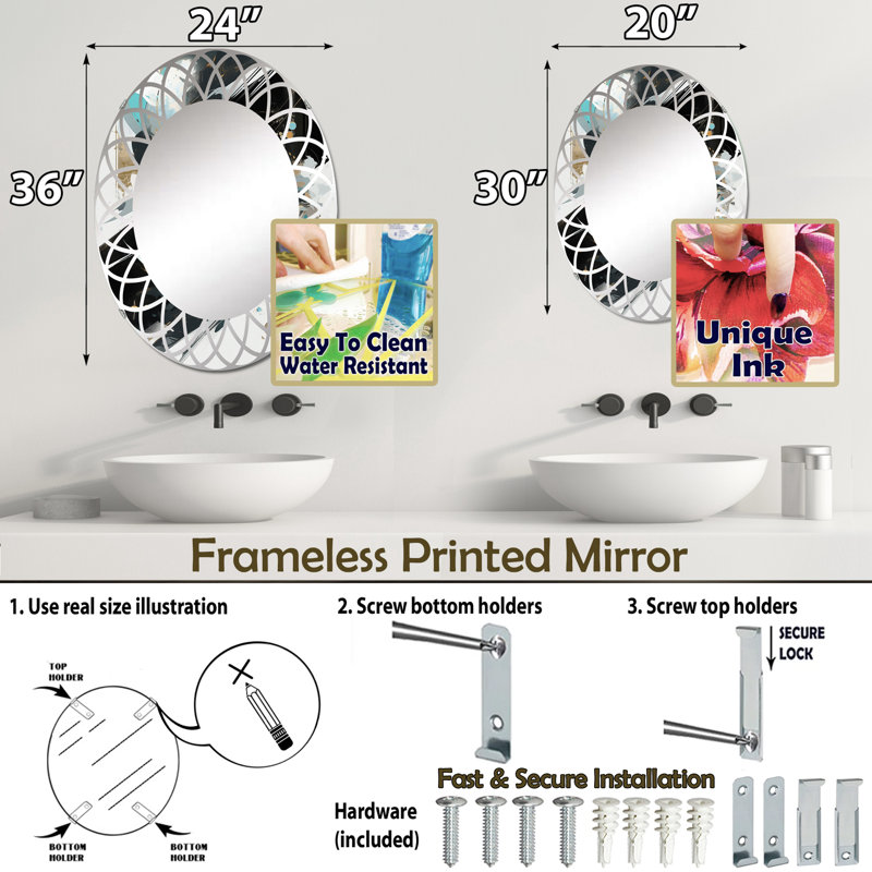Miroir Mengni, 36 po x 24 po