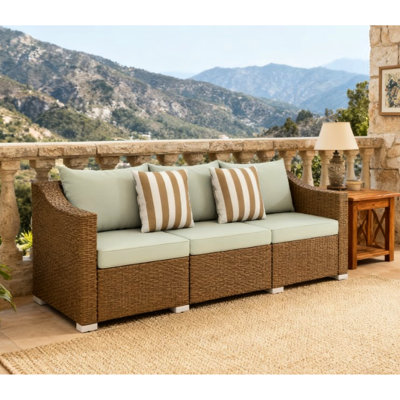 Sièges d'extérieur avec coussins et coussins décoratifs Housse de protection confortable toutes saisons 79,1 "x 25,6" 28,7 lbs