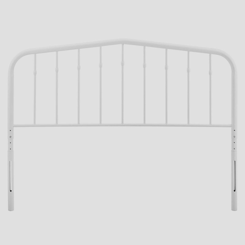 Lennon Metal Headboard, Queen, White