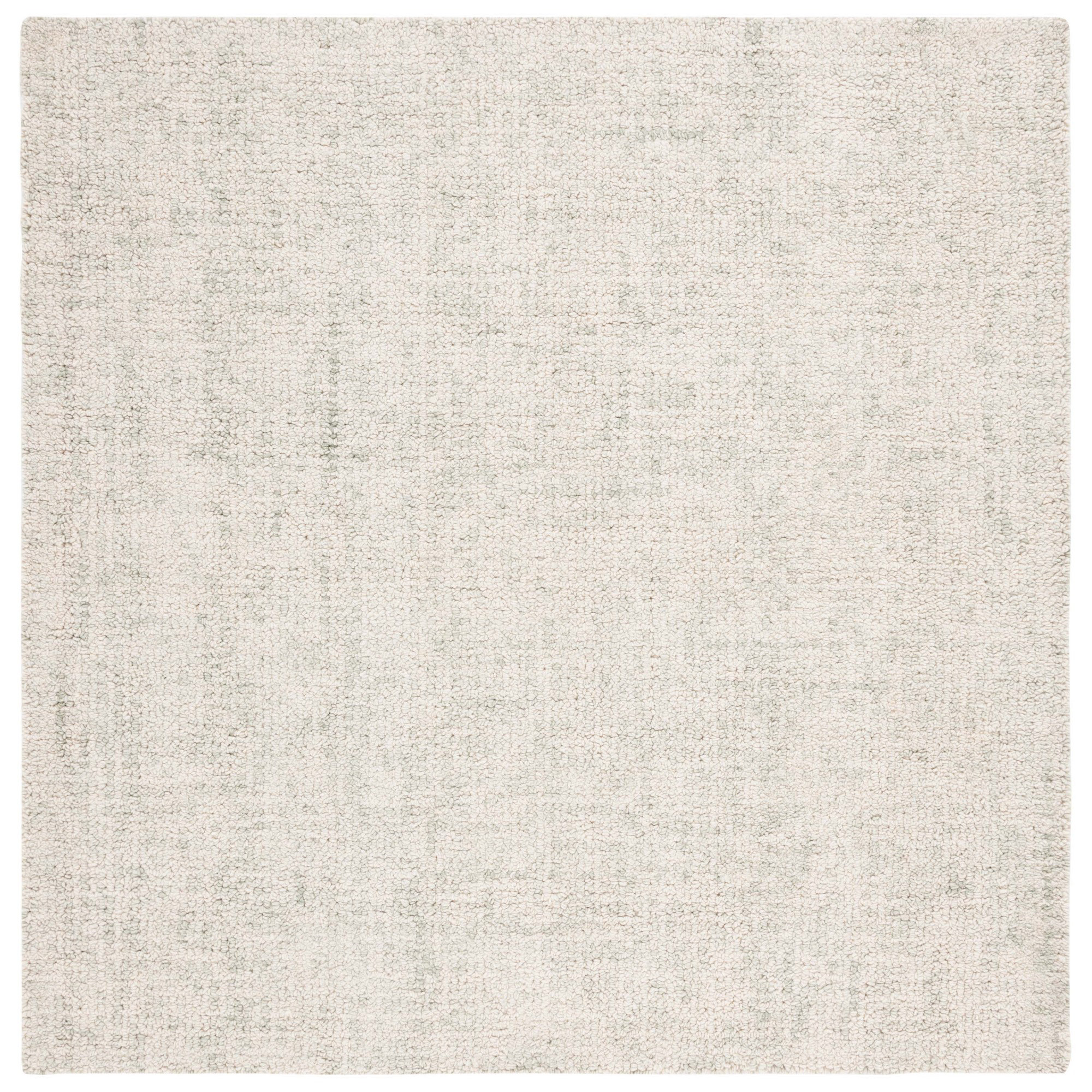 Donica Handmade Light Sage/Ivory Rug, Square 6'
