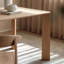 Burlywood Rectangular Solid Wood Dining Table-1067745470