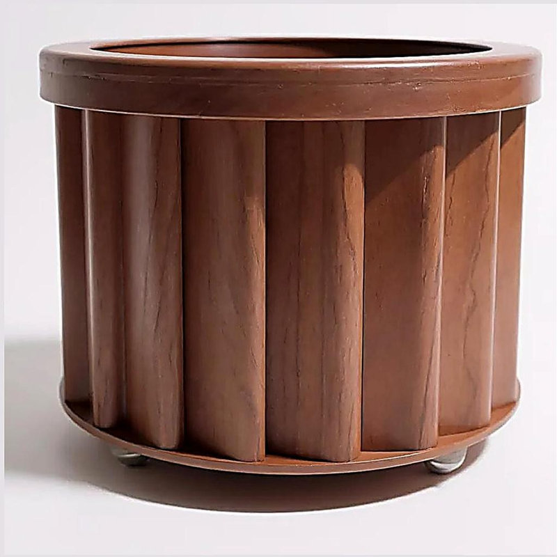 Pot rond Strata, Marron foncé