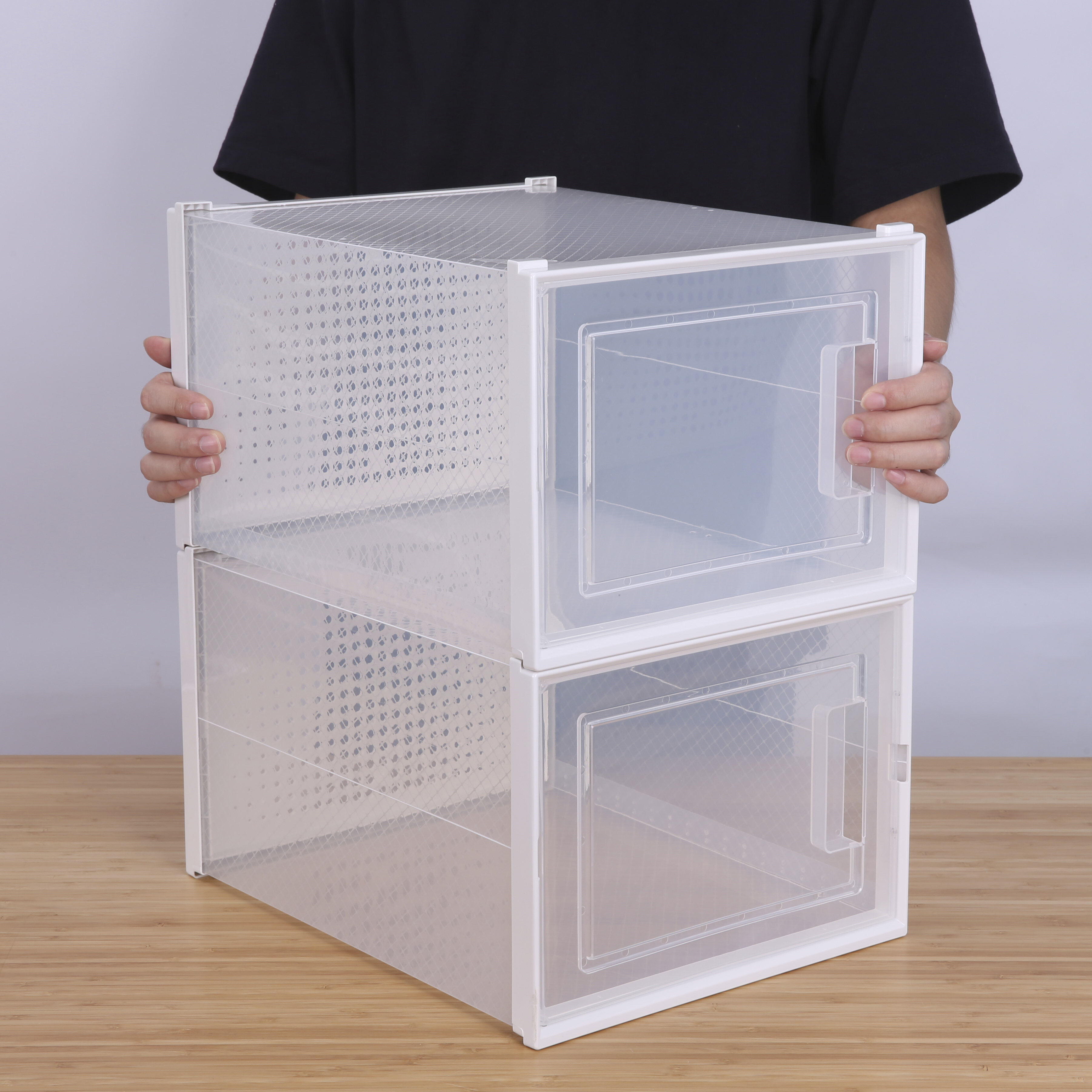 Clear Plastic Boot Storage Box