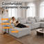 Canapé modulaire en velours côtelé gris