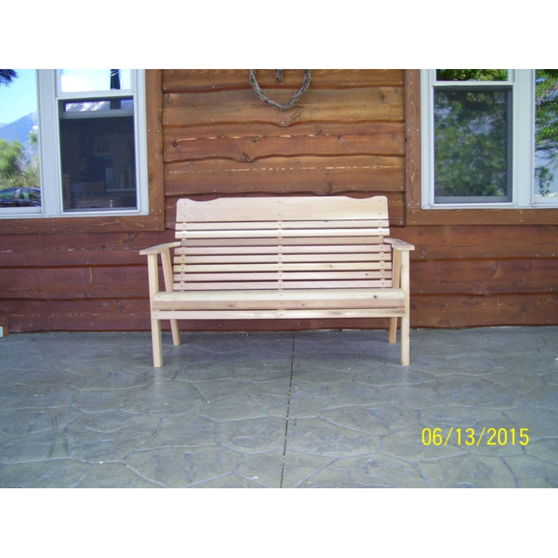 Banc de jardin en bois fabriqué Amish, Naturel