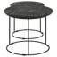 Table gigogne 2 pièces noir mat