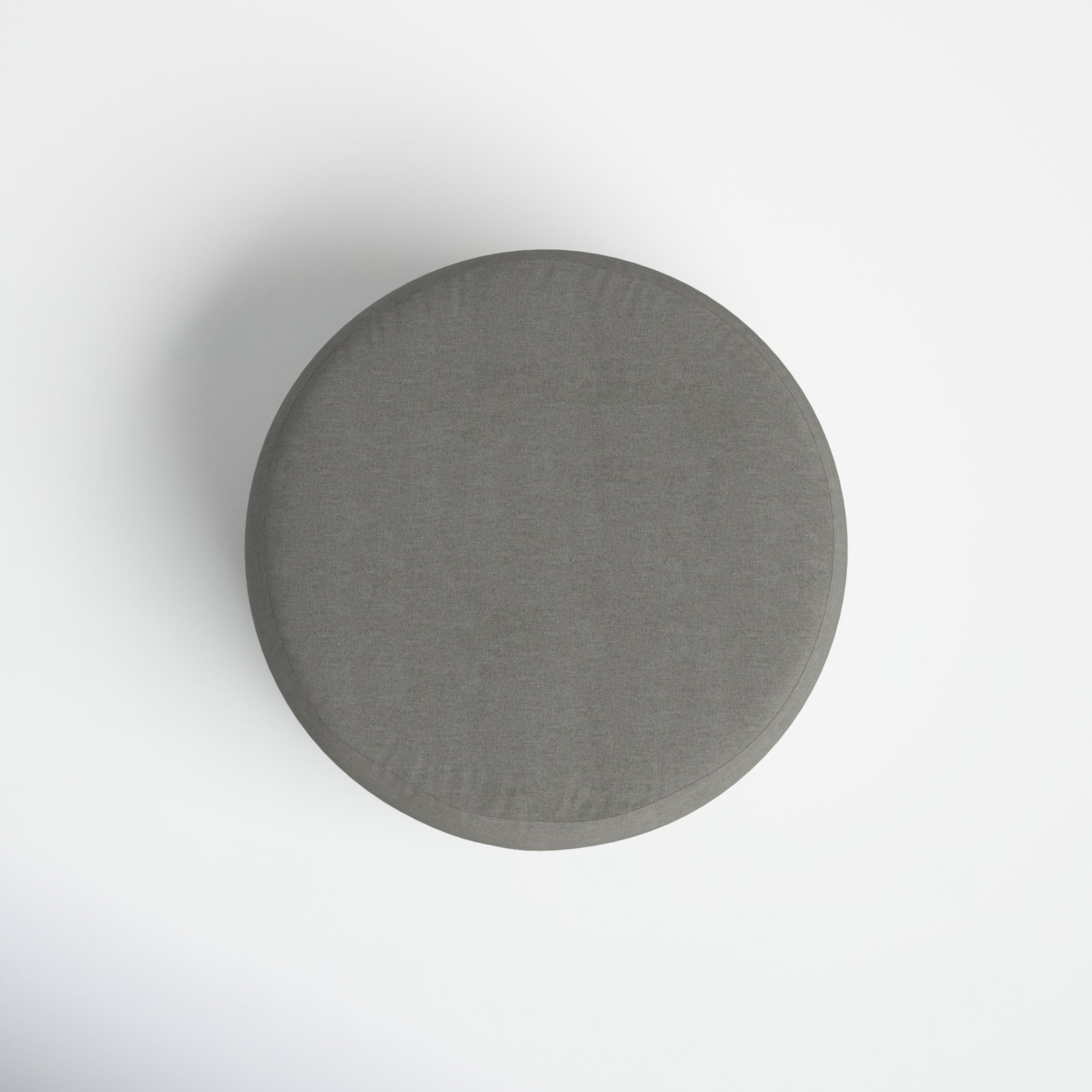 Hania Round Upholstered Outdoor Ottoman with Sunbrella® Cushion