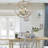 Delphinia 4 - Light Steel Dimmable Globe Chandelier