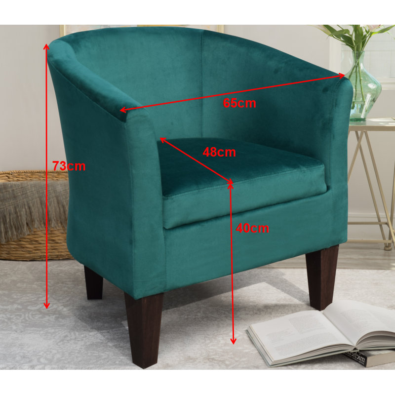 Heathfield Velvet Barrel Chair, Green