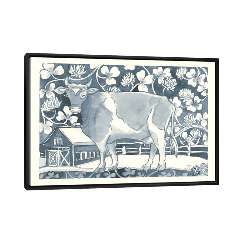 « farm life ii », reproduction d’impression sur toile tendue, H 18 po x l 26 po x P 1,5 po, Toile avec cadre noir
