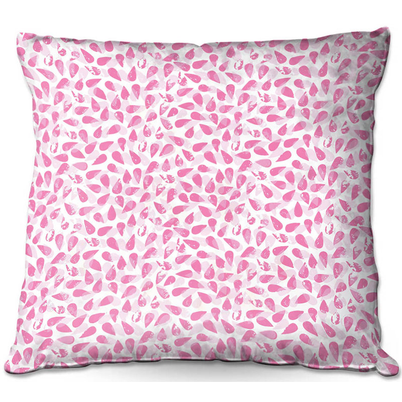  Housse de coussin carré et insert, 16 po x 1 po, Rose