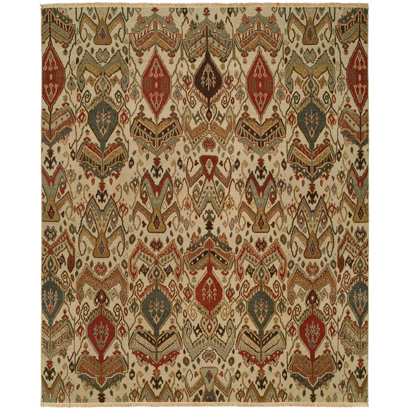 Wool Ikat Area Rug, Rectangle 9' x 12'