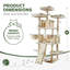 Lima Pet Heavy Duty Carpet 68 Inch Multi-Level Cat Tree Condos and Scratching Posts Included-331331326