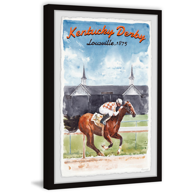 Louisville 1875 par - peinture au cadre, H 18 po x l 12 po x 1,5 po