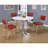 White and Chrome Round Dining Table