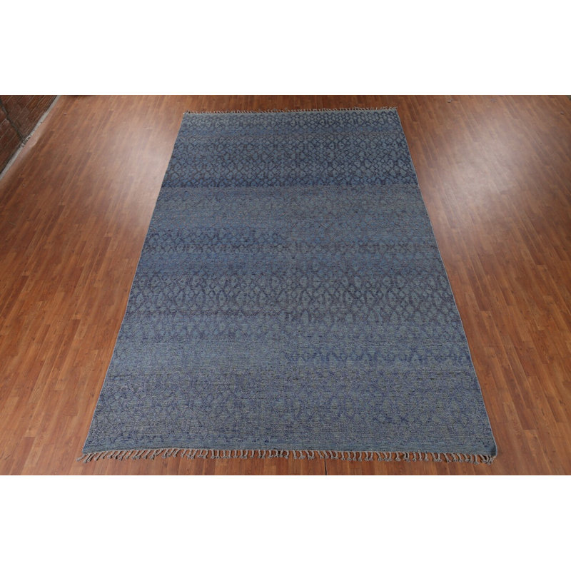 Grand tapis oriental marocain à motif de treillis 10 x 15
