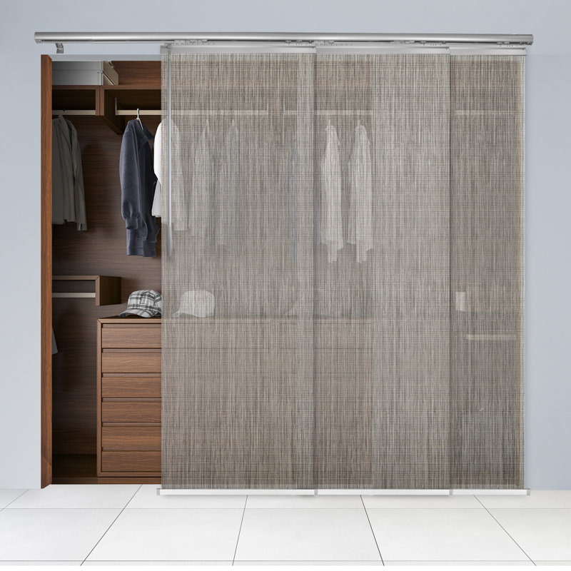 Rail extensible simple à 3 panneaux Gabardine de 36 à 66 po de largeur, largeur de panneau de 23,5 po, L 66 po x L 94 po